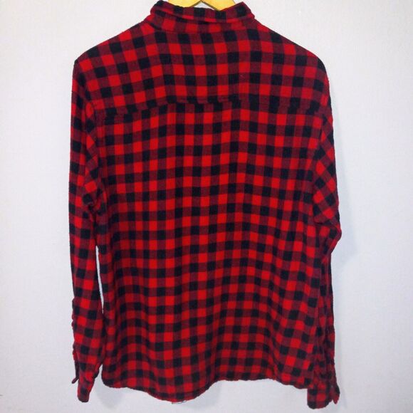 Jackson Hole Large Flannel Button Up Shirt-Buffalo Plaid-100% Cotton-Cabincore - Picture 5 of 8